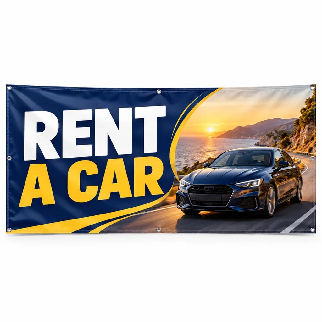 Banner Rent a Car – model fotografic