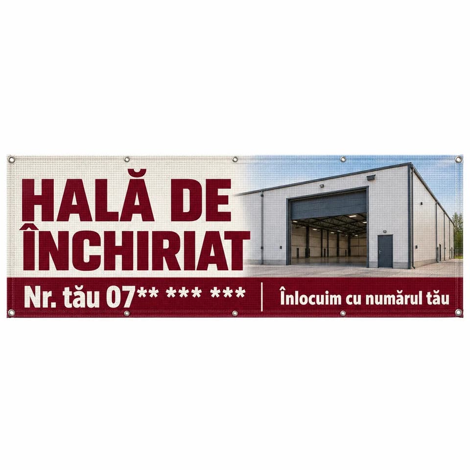 Mesh hală de închiriat cu numărul tău