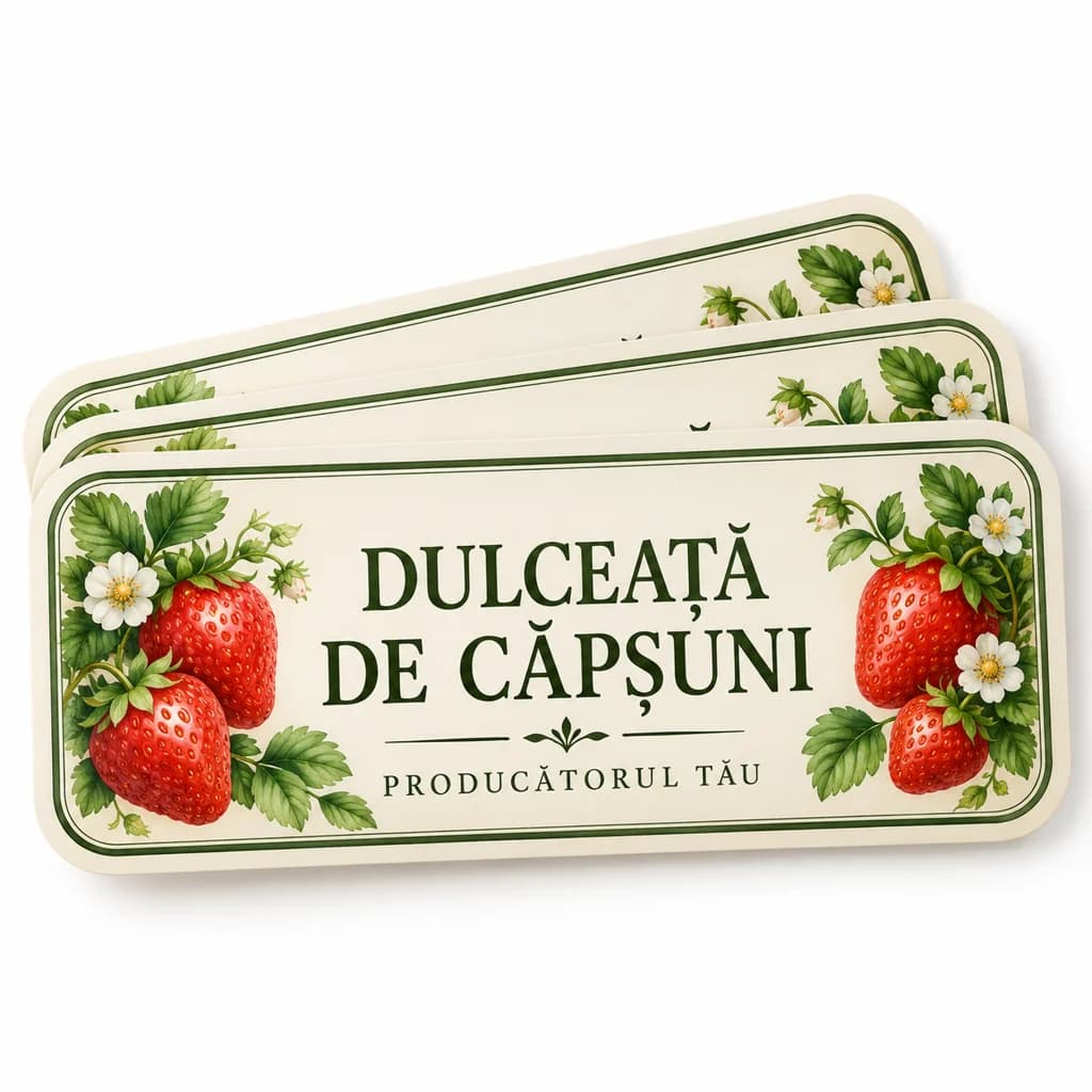 Etichete pentru borcane de dulceață personalizate
