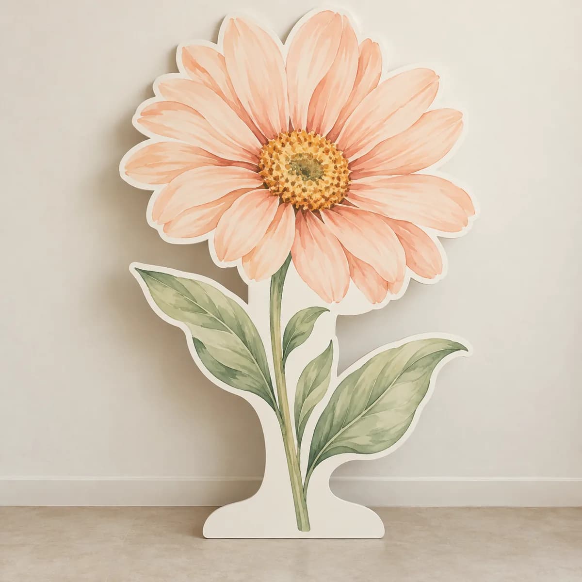 Floare gigant pastel pentru vitrină pe PVC
