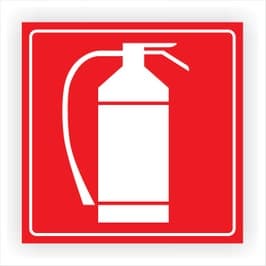 Semn Indicator Stingator, PVC, 15 x 15 cm