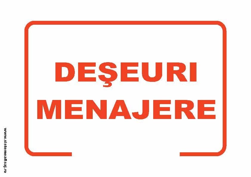 Semn Indicator Deseuri Menajere