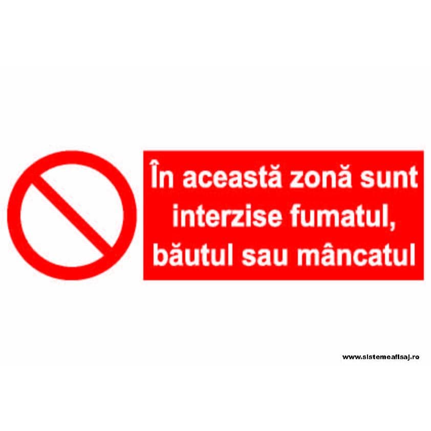 Semn Indicator In Aceasta Zona Sunt Interzise Fumatul Bautului Sau Mancatului
