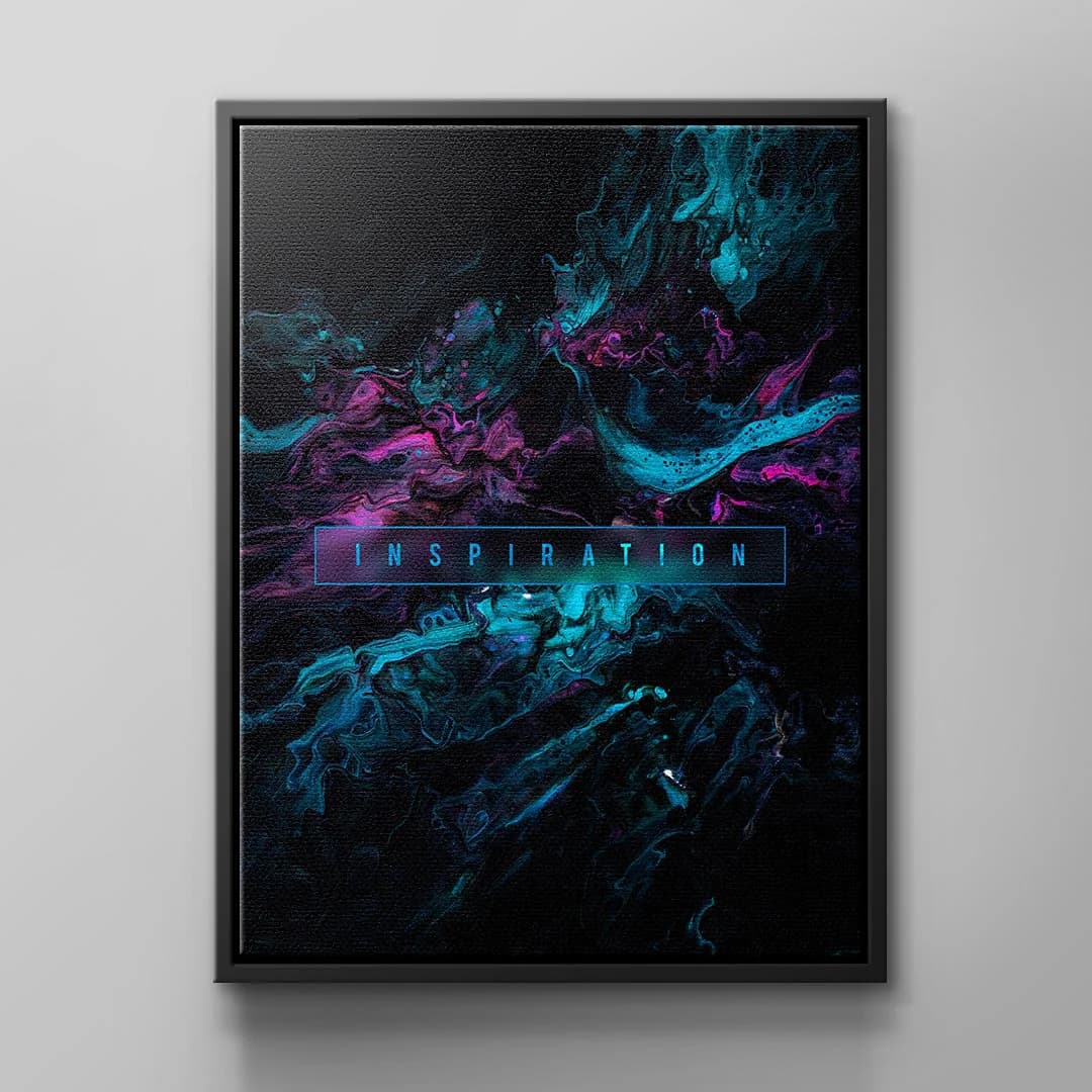 Tablou canvas abstract fluid verde cu roz – decor living modern
