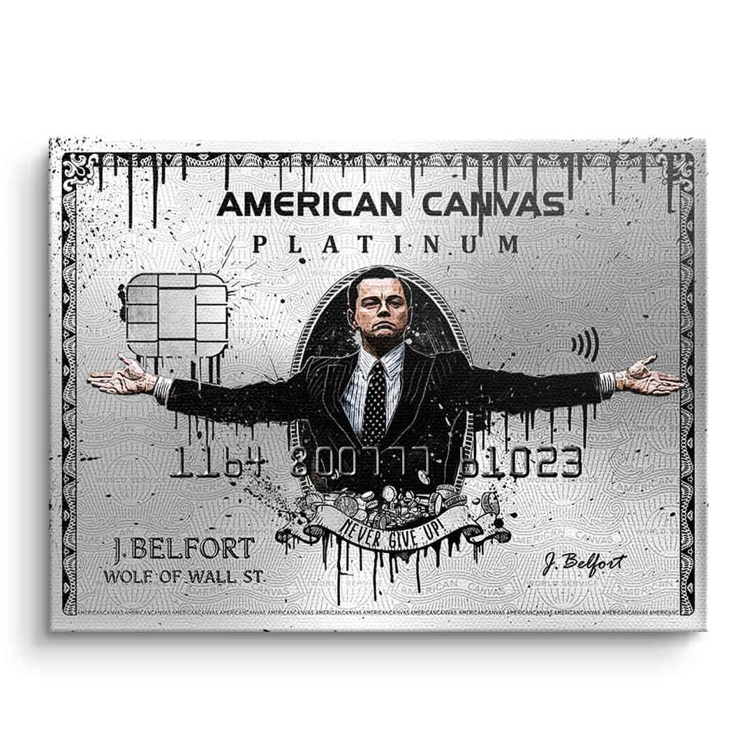 Tablou canvas card de credit verde cu broker – artă pentru birou